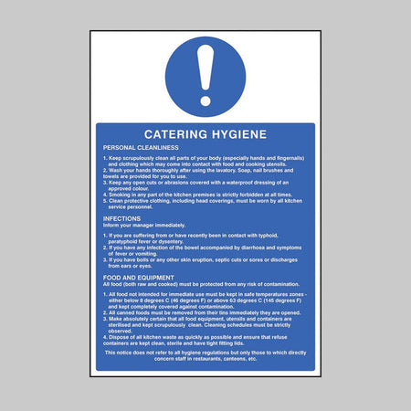 Catering Hygiene Sign - Ready Set SuppliedCatering Hygiene SignRigid Plastic15618H