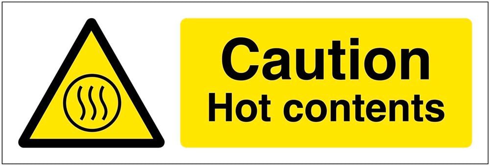 Caution Hot Contents Sign - Ready Set SuppliedCaution Hot Contents SignRigid Plastic14340A