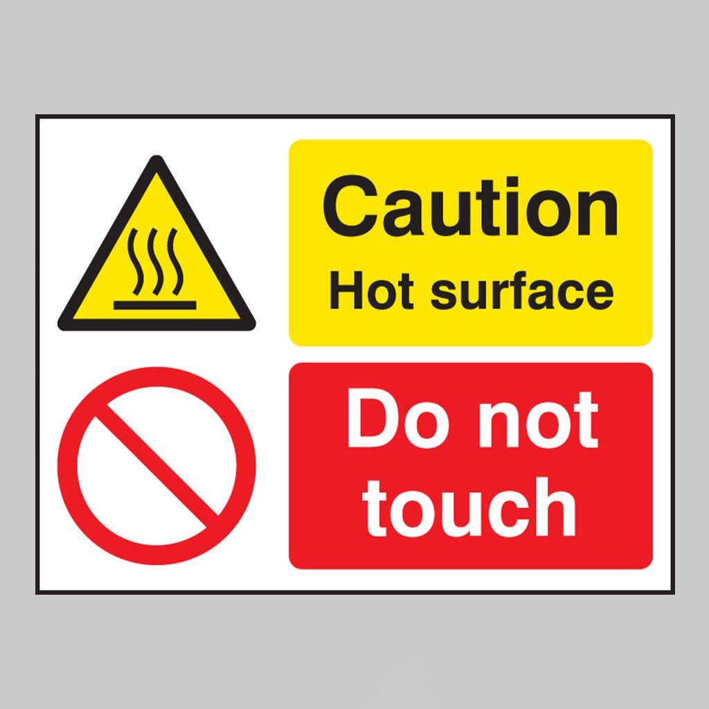 Caution Hot Surface Do Not Touch Sign - Ready Set SuppliedCaution Hot Surface Do Not Touch SignRigid Plastic14237A