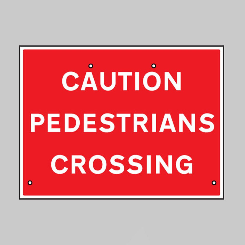 Caution Pedestrians Crossing, 600 x 450mm Re-Flex Sign (3mm Reflective Polypropylene) - Ready Set SuppliedCaution Pedestrians Crossing, 600 x 450mm Re-Flex Sign (3mm Reflective Polypropylene)57608