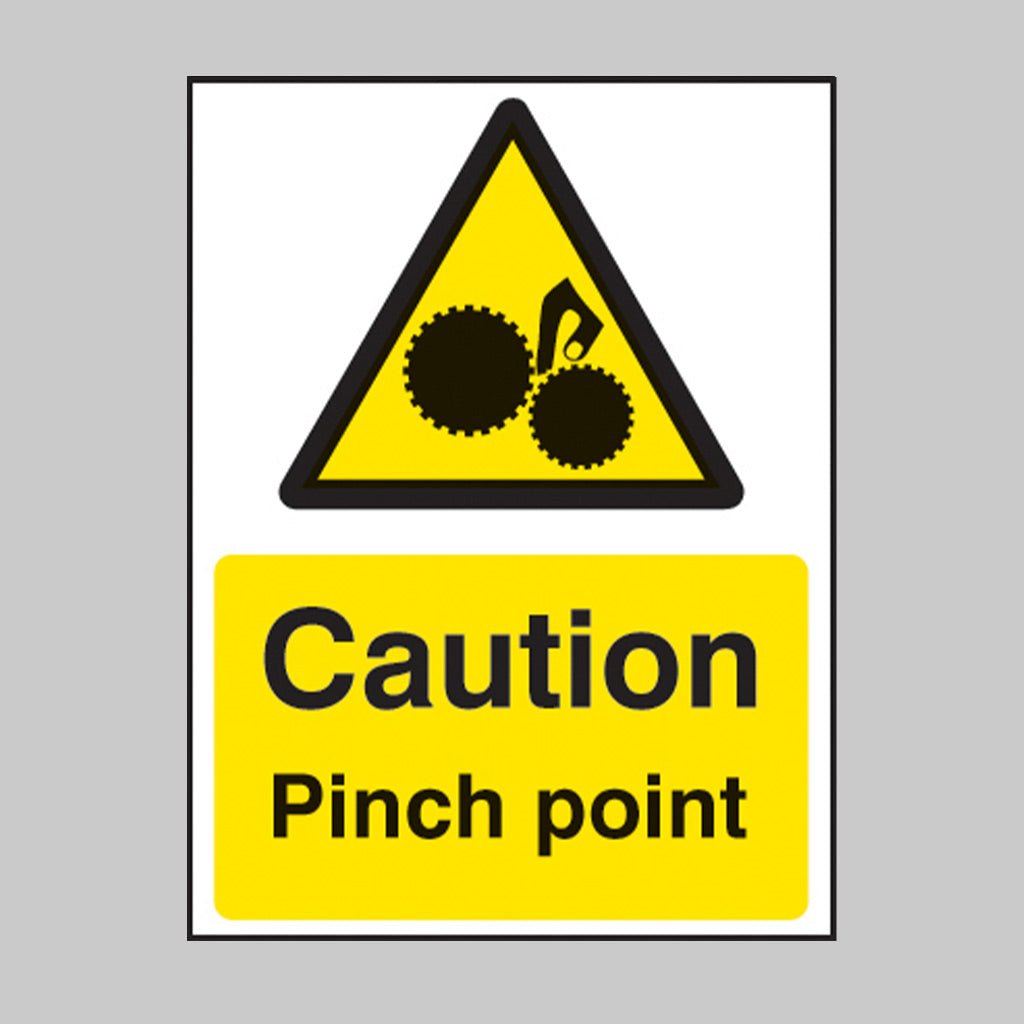 Caution Pinch Point Sign - Ready Set SuppliedCaution Pinch Point SignRigid Plastic14283E