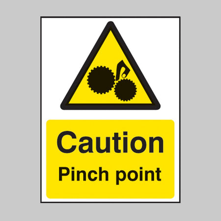 Caution Pinch Point Sign - Ready Set SuppliedCaution Pinch Point SignRigid Plastic14283E