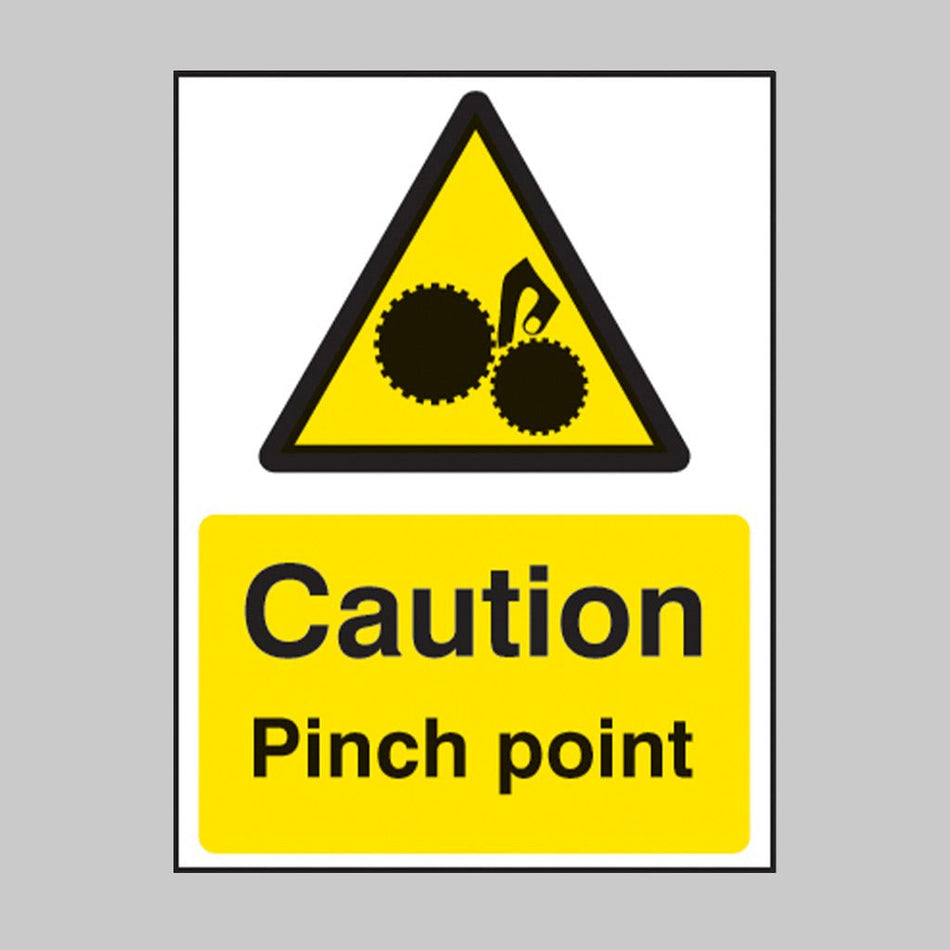 Caution Pinch Point Sign - Ready Set SuppliedCaution Pinch Point SignRigid Plastic14283E