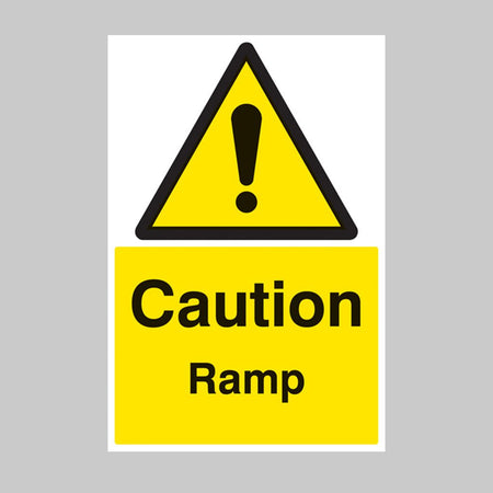 Caution Ramp Sign - Ready Set SuppliedCaution Ramp SignRigid Plastic14257P