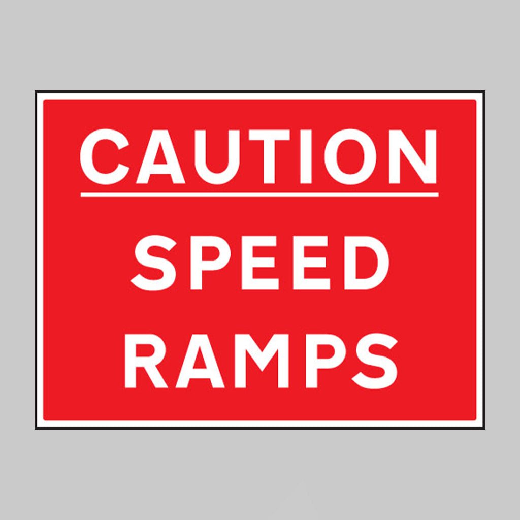 Caution Speed Ramps Sign - Ready Set SuppliedCaution Speed Ramps SignRigid Plastic17521Q