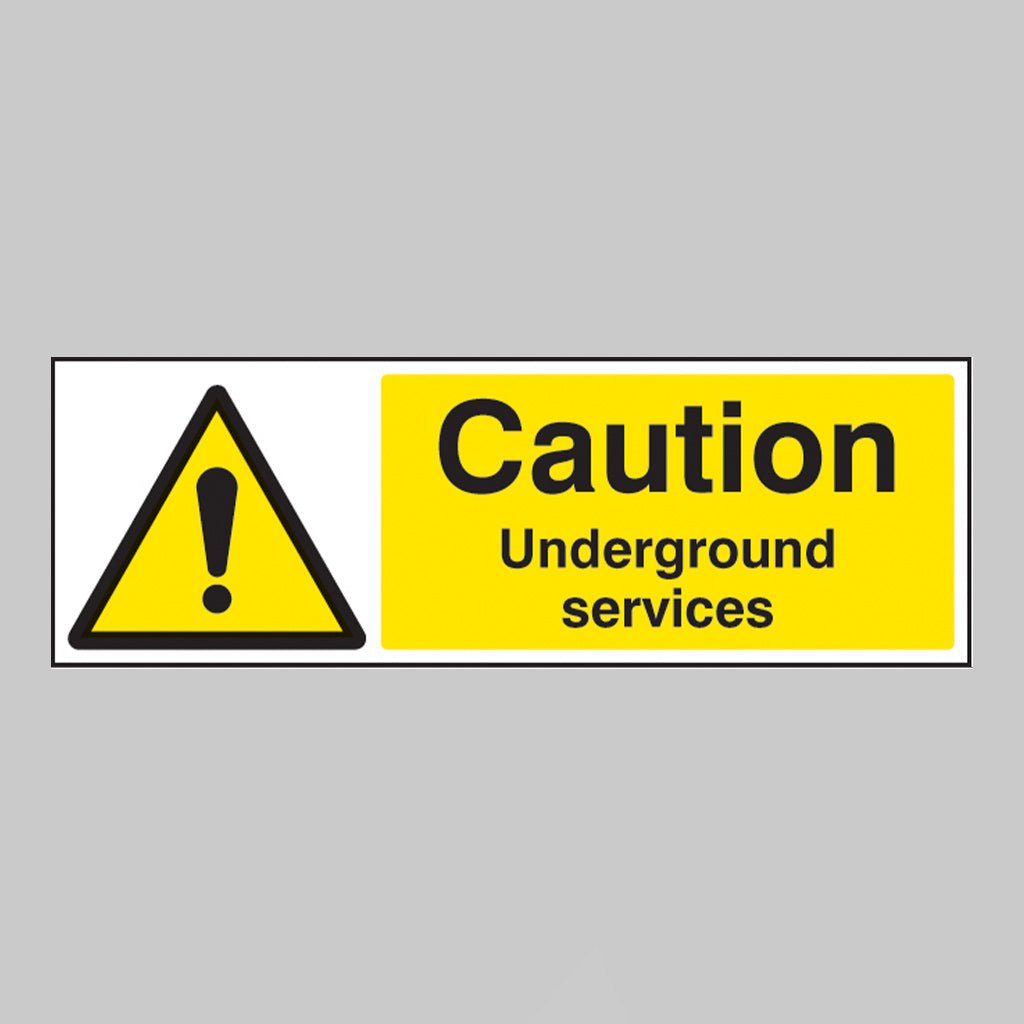 Caution Underground Services Sign - Ready Set SuppliedCaution Underground Services SignRigid Plastic14015G