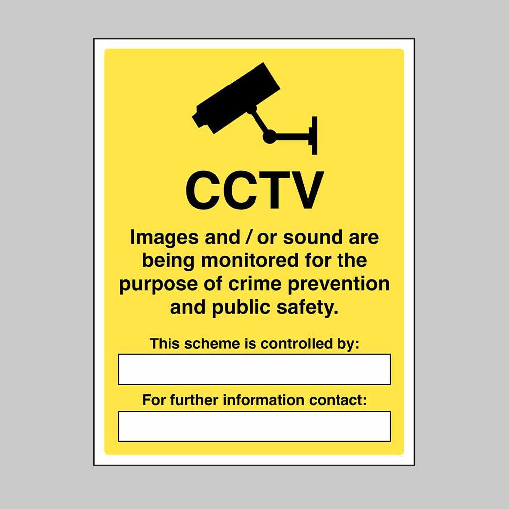 CCTV Images And Sound Being Monitored For The Purpose Of Crime Sign - Ready Set SuppliedCCTV Images And Sound Being Monitored For The Purpose Of Crime SignRigid Plastic11753H