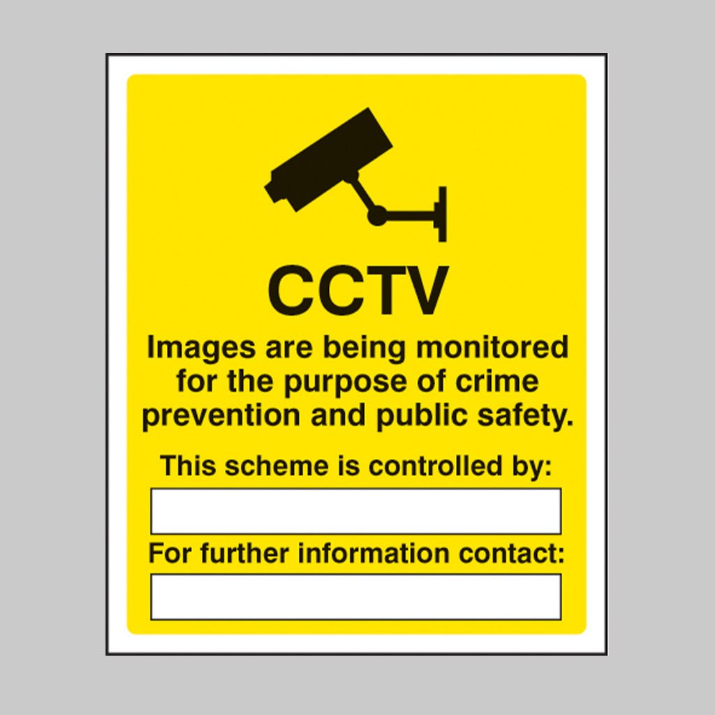 CCTV Images Being Monitored For The Purpose Of Crime Sign - Ready Set SuppliedCCTV Images Being Monitored For The Purpose Of Crime SignRigid Plastic11713H