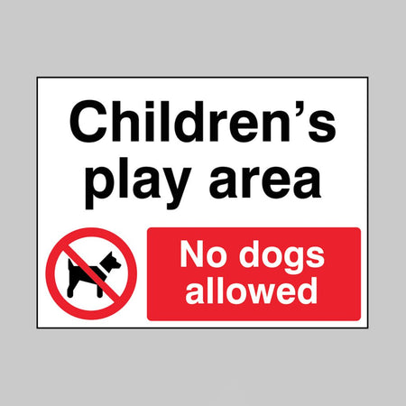 Childrens Play Area No Dogs Allowed Sign - Ready Set SuppliedChildrens Play Area No Dogs Allowed SignRigid Plastic15467E