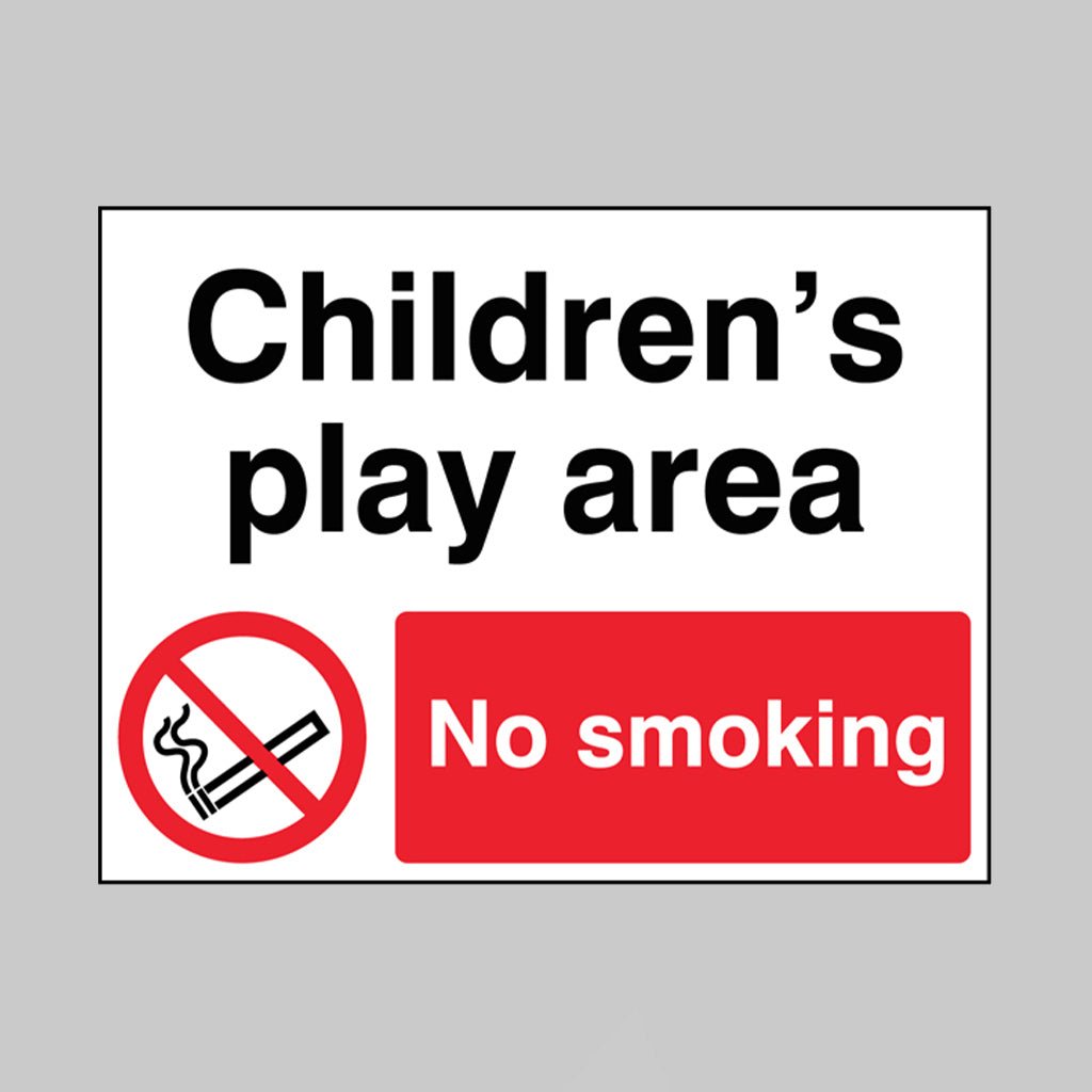Childrens Play Area No Smoking Sign - Ready Set SuppliedChildrens Play Area No Smoking SignRigid Plastic15468E