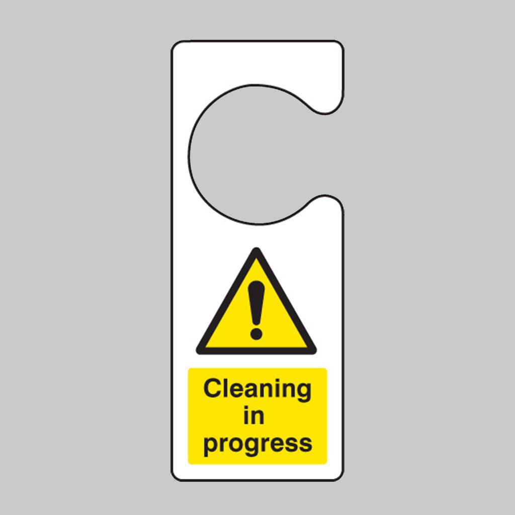 Cleaning In Progress Door Hanger 80 x 205mm Single Sided Sign - Ready Set SuppliedCleaning In Progress Door Hanger 80 x 205mm Single Sided Sign55104
