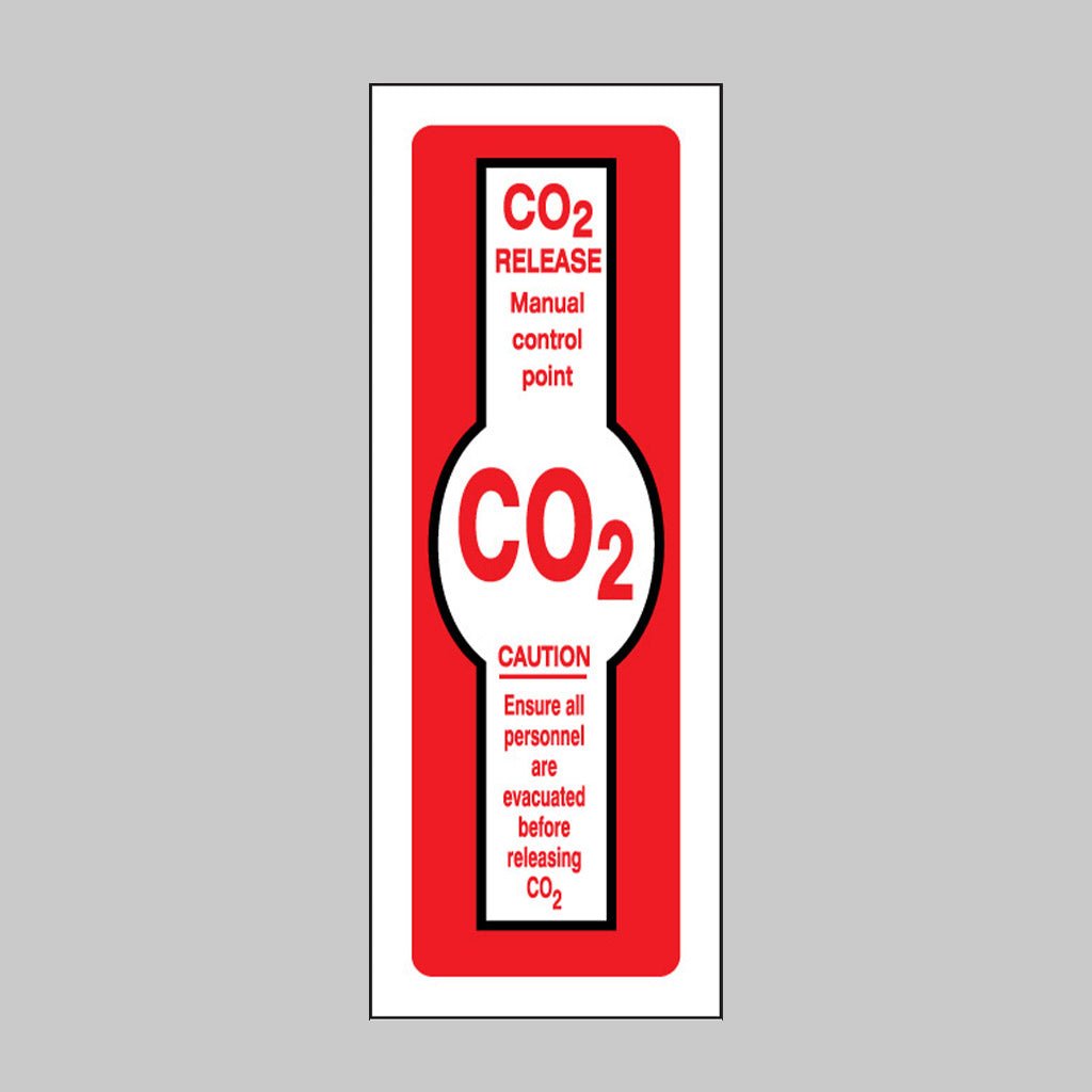 CO2 Release Manual Control Point Sign - Ready Set SuppliedCO2 Release Manual Control Point SignRigid Plastic11204S