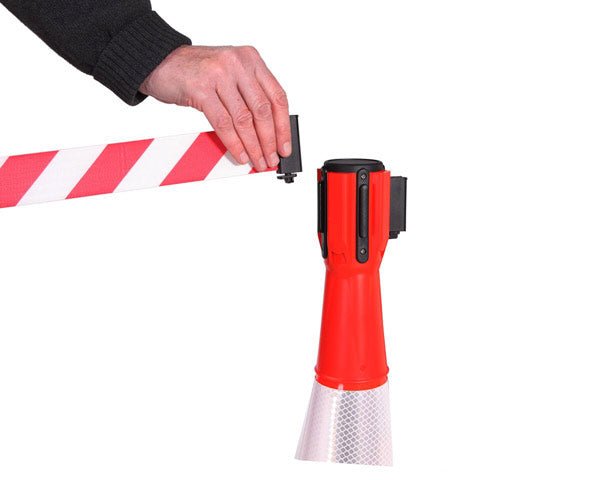 Cone Barrier With 3.65m High Visibility Chevron Webbing (Cone Not Included) - Ready Set SuppliedCone Barrier With 3.65m High Visibility Chevron Webbing (Cone Not Included)57983