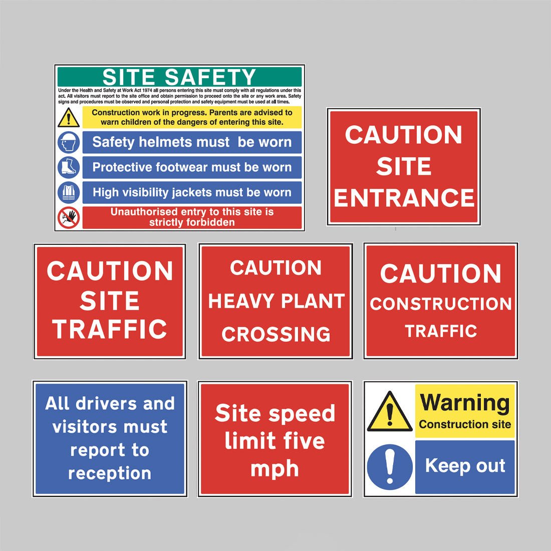 Construction Sign Pack 6 (Pack of 8 Signs) - Ready Set SuppliedConstruction Sign Pack 6 (Pack of 8 Signs)53735