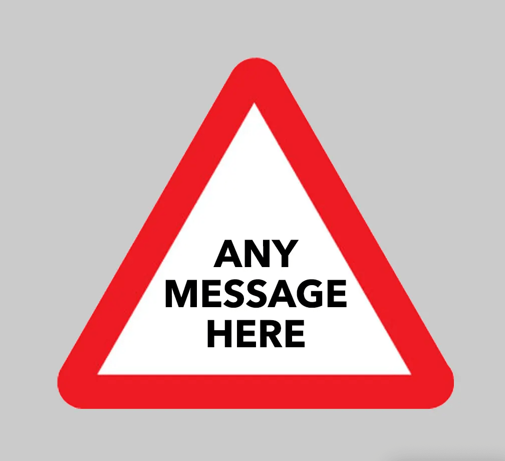 Custom Design Reflective Fold Up 750mm Triangle Sign - Ready Set SuppliedCustom Design Reflective Fold Up 750mm Triangle Sign53733