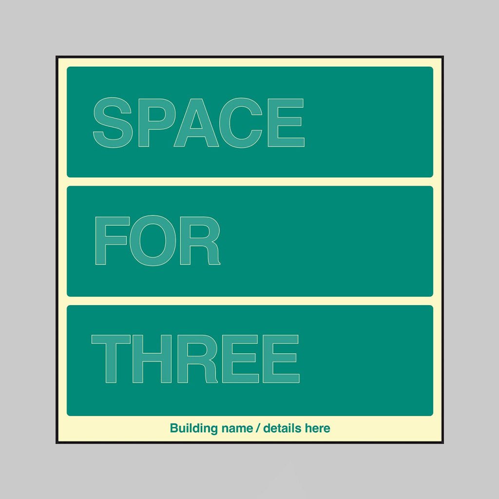 Custom Multi-Message Wayfinding Sign: Three Messages 450 x 450mm Photoluminescent Rigid - Ready Set SuppliedCustom Multi-Message Wayfinding Sign: Three Messages 450 x 450mm Photoluminescent Rigid52209