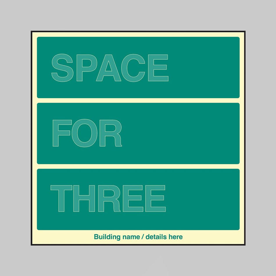 Custom Multi-Message Wayfinding Sign: Three Messages 450 x 450mm Photoluminescent Rigid - Ready Set SuppliedCustom Multi-Message Wayfinding Sign: Three Messages 450 x 450mm Photoluminescent Rigid52209