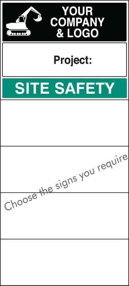 Custom Site Safety Board - Choose 4 Signs - Ready Set SuppliedCustom Site Safety Board - Choose 4 Signs58030
