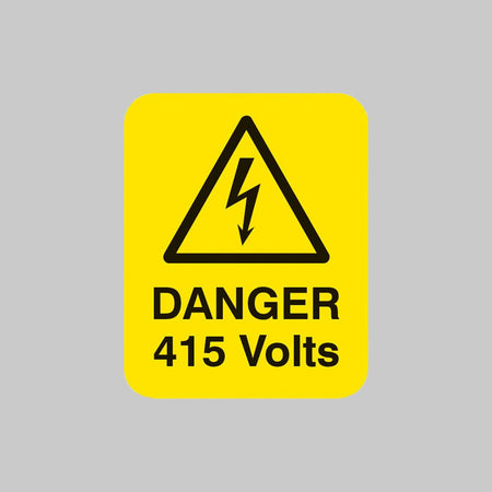 Danger 415 Volts Sheet of 25 Labels 40 x 50mm - Ready Set SuppliedDanger 415 Volts Sheet of 25 Labels 40 x 50mm54048