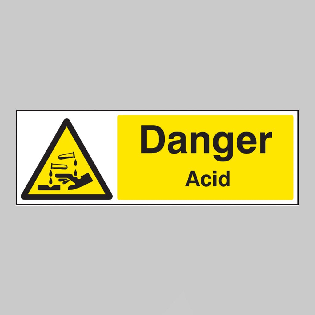 Danger Acid Sign - Ready Set SuppliedDanger Acid SignRigid Plastic14401G