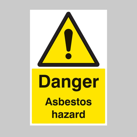 Danger Asbestos Hazard Sign - Ready Set SuppliedDanger Asbestos Hazard SignRigid Plastic14409P