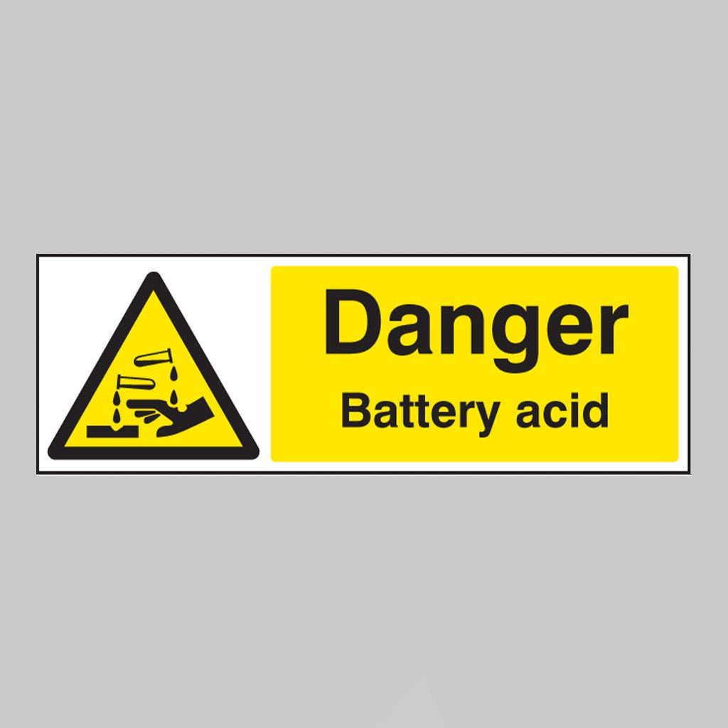 Danger Battery Acid Sign - Ready Set SuppliedDanger Battery Acid SignRigid Plastic14407G