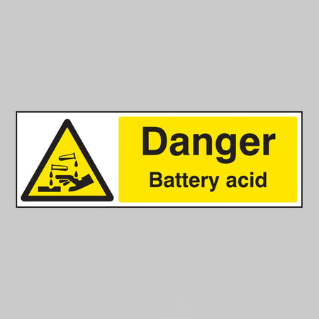 Danger Battery Acid Sign - Ready Set SuppliedDanger Battery Acid SignRigid Plastic14407G