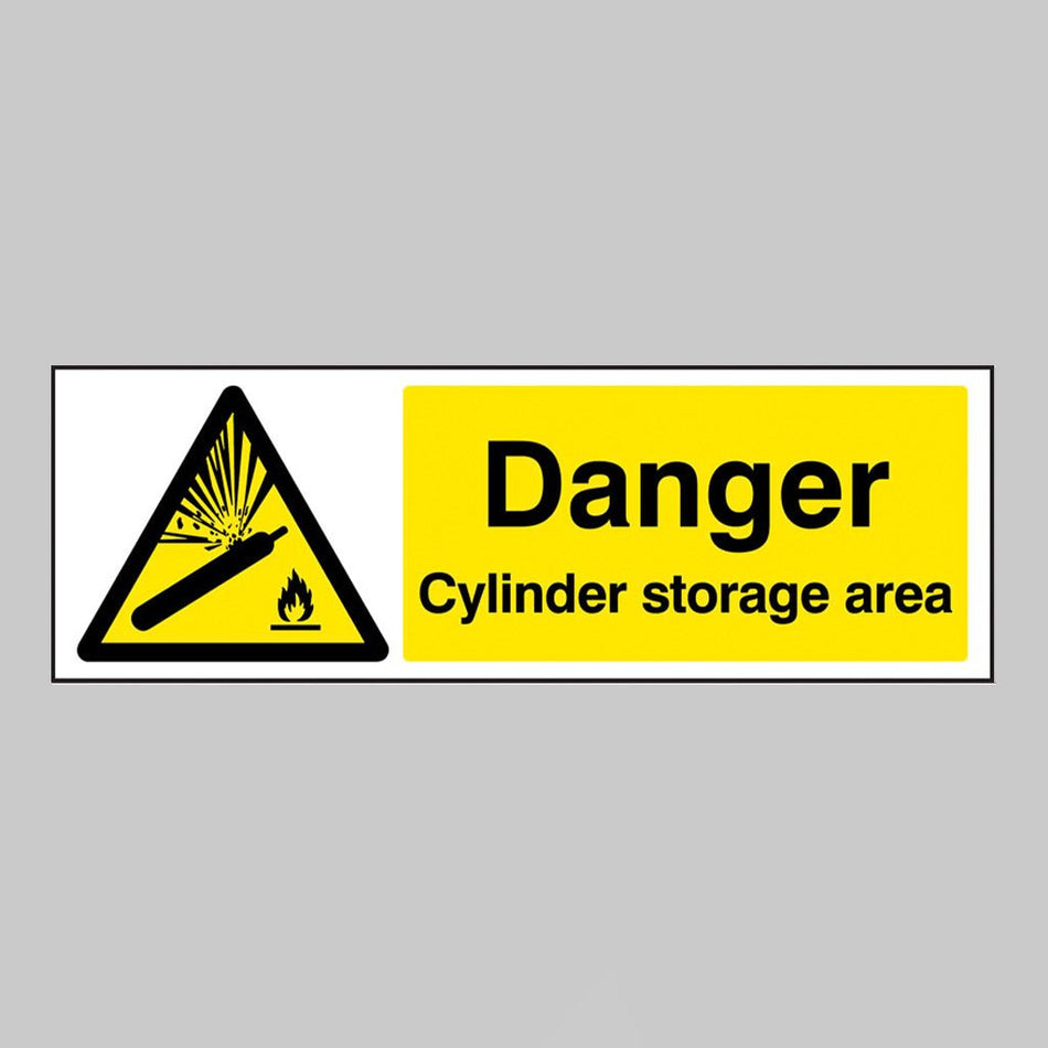 Danger Cylinder Storage Area Sign - Ready Set SuppliedDanger Cylinder Storage Area SignRigid Plastic14563E