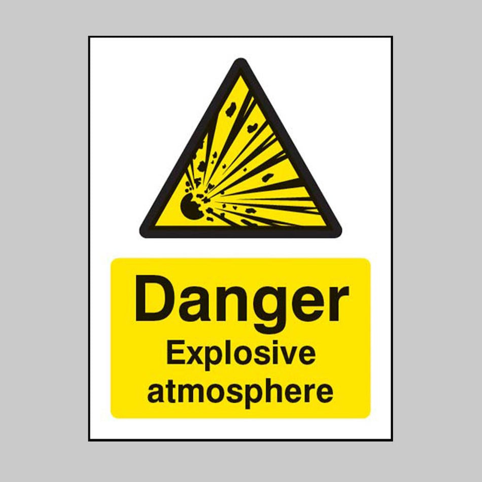 Danger Explosive Atmosphere Bs5499 Sign - Ready Set SuppliedDanger Explosive Atmosphere Bs5499 SignRigid Plastic14480E