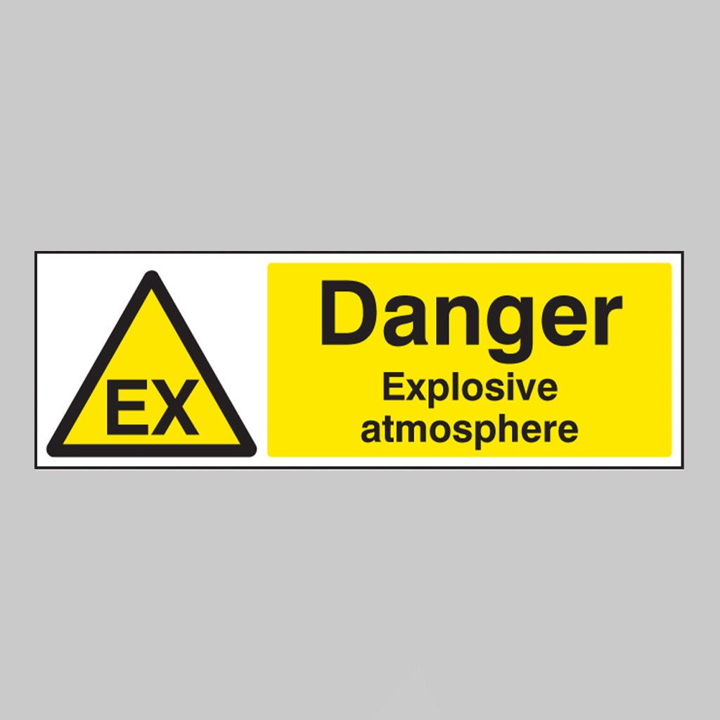 Danger Explosive Atmosphere Sign - Ready Set SuppliedDanger Explosive Atmosphere SignRigid Plastic14479E
