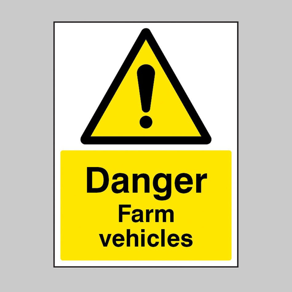 Danger Farm Vehicles Sign - Ready Set SuppliedDanger Farm Vehicles Sign15513K