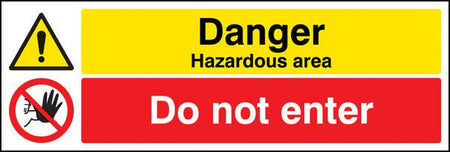 Danger Hazardous Areas Do Not Enter Sign - Ready Set SuppliedDanger Hazardous Areas Do Not Enter SignRigid Plastic14533G