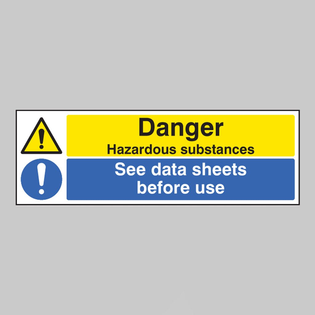 Danger Hazardous Substances See Data Sheets Before Use Sign - Ready Set SuppliedDanger Hazardous Substances See Data Sheets Before Use SignRigid Plastic14269G