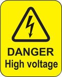 Danger High Voltage Roll of 100 Labels 40 x 50mm - Ready Set SuppliedDanger High Voltage Roll of 100 Labels 40 x 50mm59793