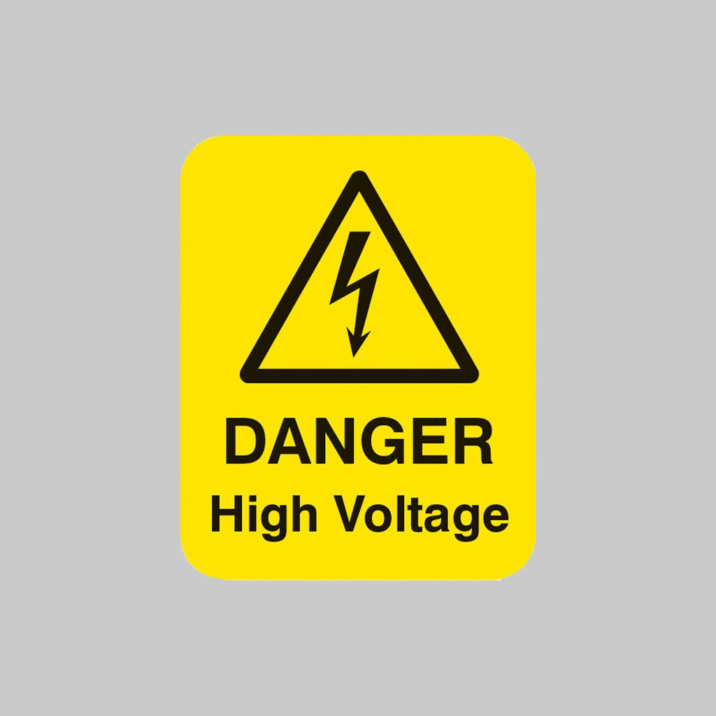 Danger High Voltage Sheet of 25 Labels 40 x 50mm - Ready Set SuppliedDanger High Voltage Sheet of 25 Labels 40 x 50mm54054