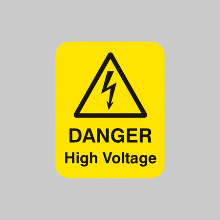Danger High Voltage Sheet of 25 Labels 40 x 50mm - Ready Set SuppliedDanger High Voltage Sheet of 25 Labels 40 x 50mm54054