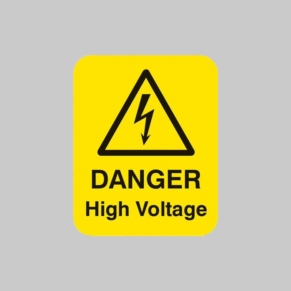 Danger High Voltage Sheet of 25 Labels 40 x 50mm - Ready Set SuppliedDanger High Voltage Sheet of 25 Labels 40 x 50mm54054