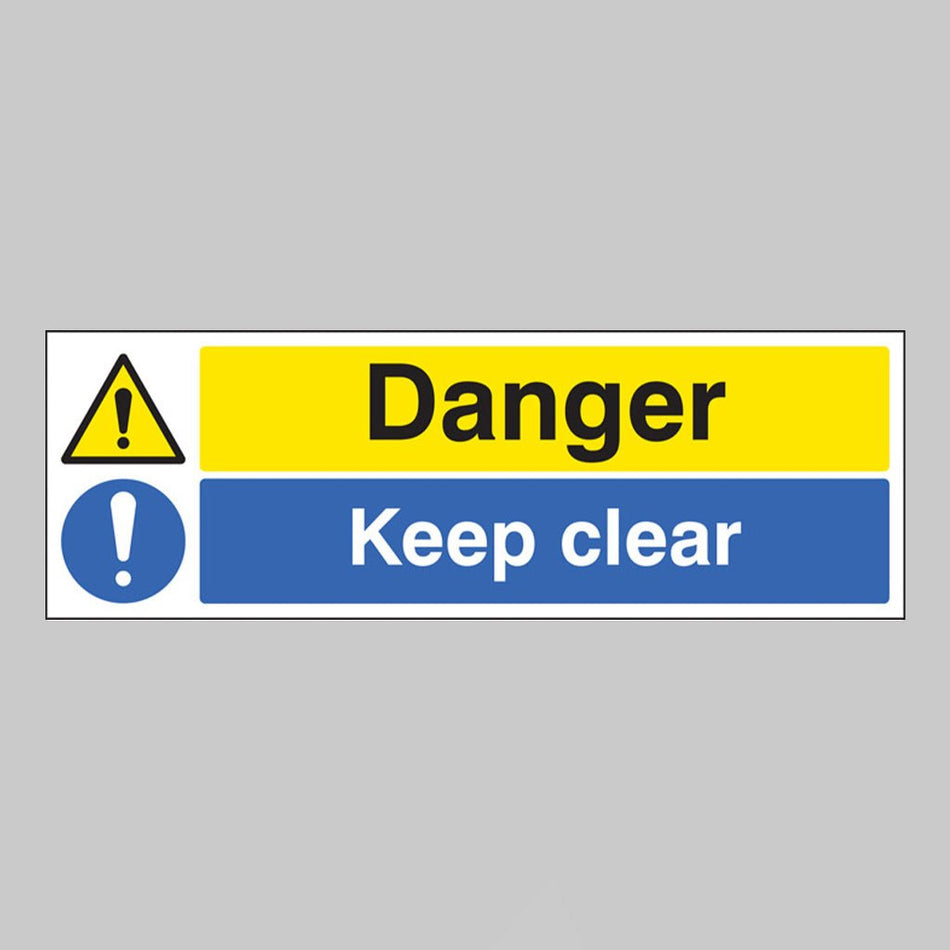 Danger Keep Clear Sign - Ready Set SuppliedDanger Keep Clear SignRigid Plastic16218G