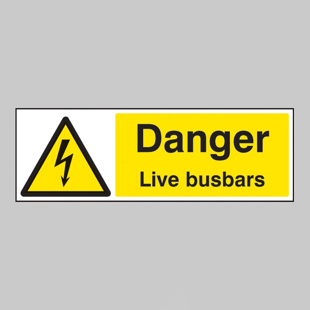 Danger Live Busbars Sign - Ready Set SuppliedDanger Live Busbars SignRigid Plastic14017G
