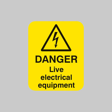 Danger Live Electrical Equipment Sheet of 25 Labels 40 x 50mm - Ready Set SuppliedDanger Live Electrical Equipment Sheet of 25 Labels 40 x 50mm54058