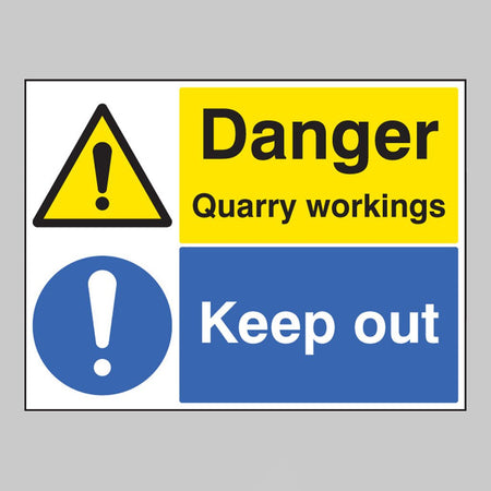 Danger Quarry Workings Keep Out Sign - Ready Set SuppliedDanger Quarry Workings Keep Out Sign14292Q