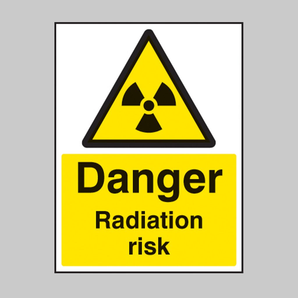 Danger Radiation Risk Sign - Ready Set SuppliedDanger Radiation Risk SignRigid Plastic14462E