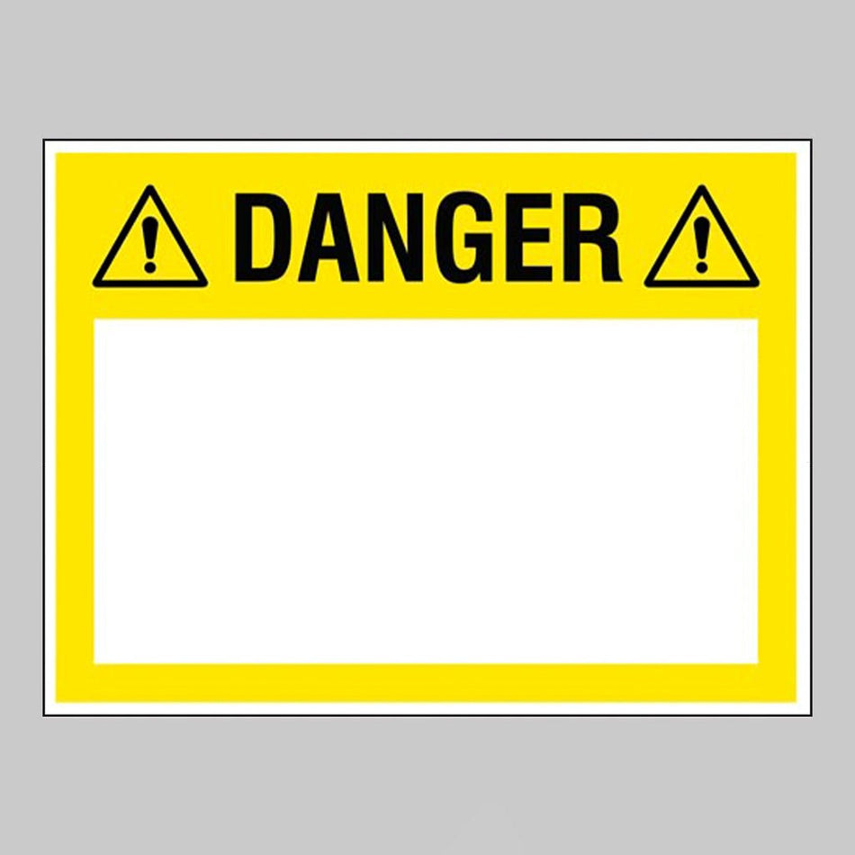 Danger (Write Your Message), 300 x 400mm Rigid PVC With Wipe Clean Over Laminate Sign - Ready Set SuppliedDanger (Write Your Message), 300 x 400mm Rigid PVC With Wipe Clean Over Laminate Sign54708