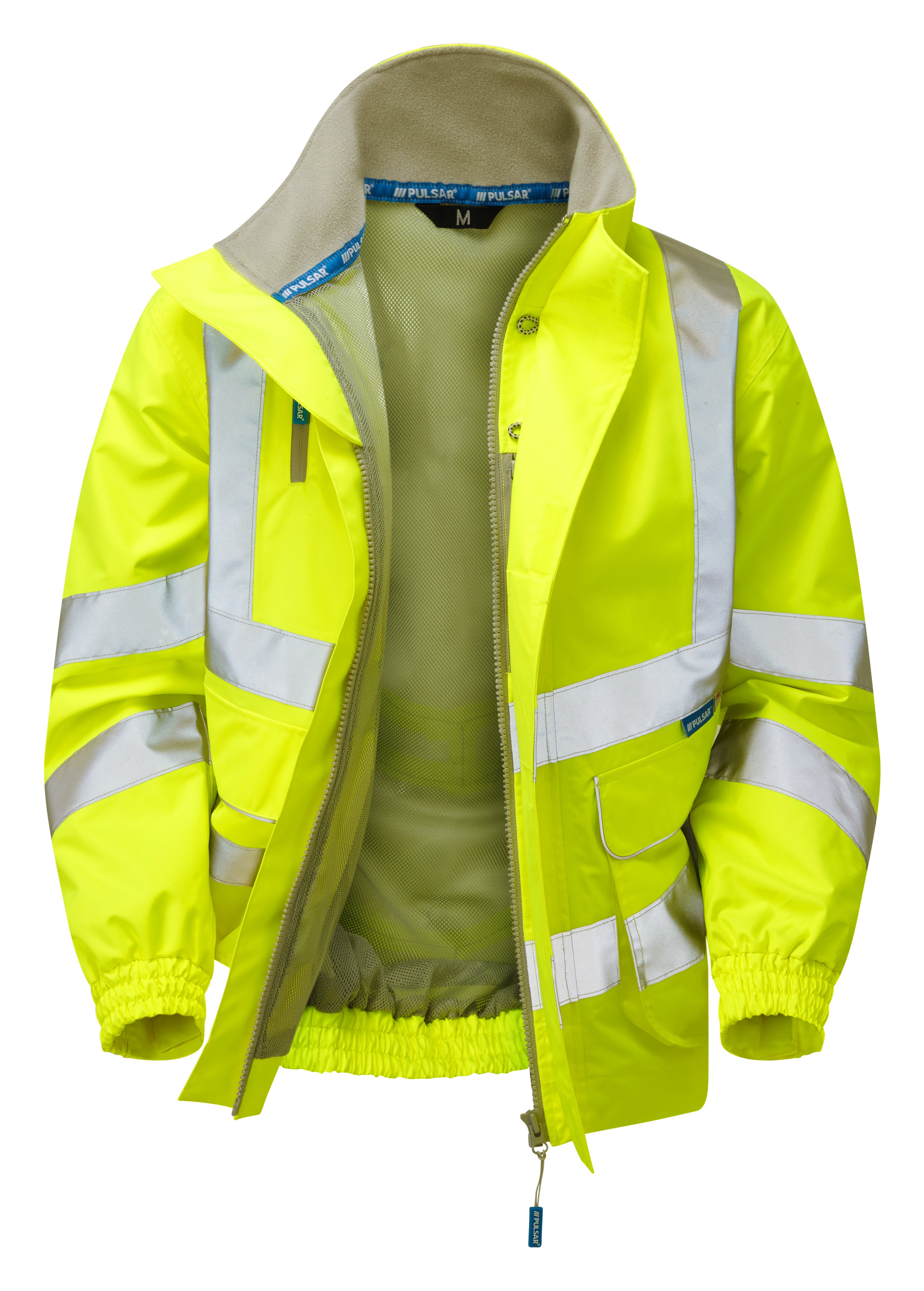 Pulsar Protect HV Yellow Mesh Lined Bomber Jacket