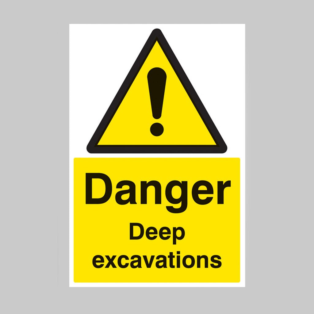 Deep Excavation Sign - Ready Set SuppliedDeep Excavation SignRigid Plastic14204P