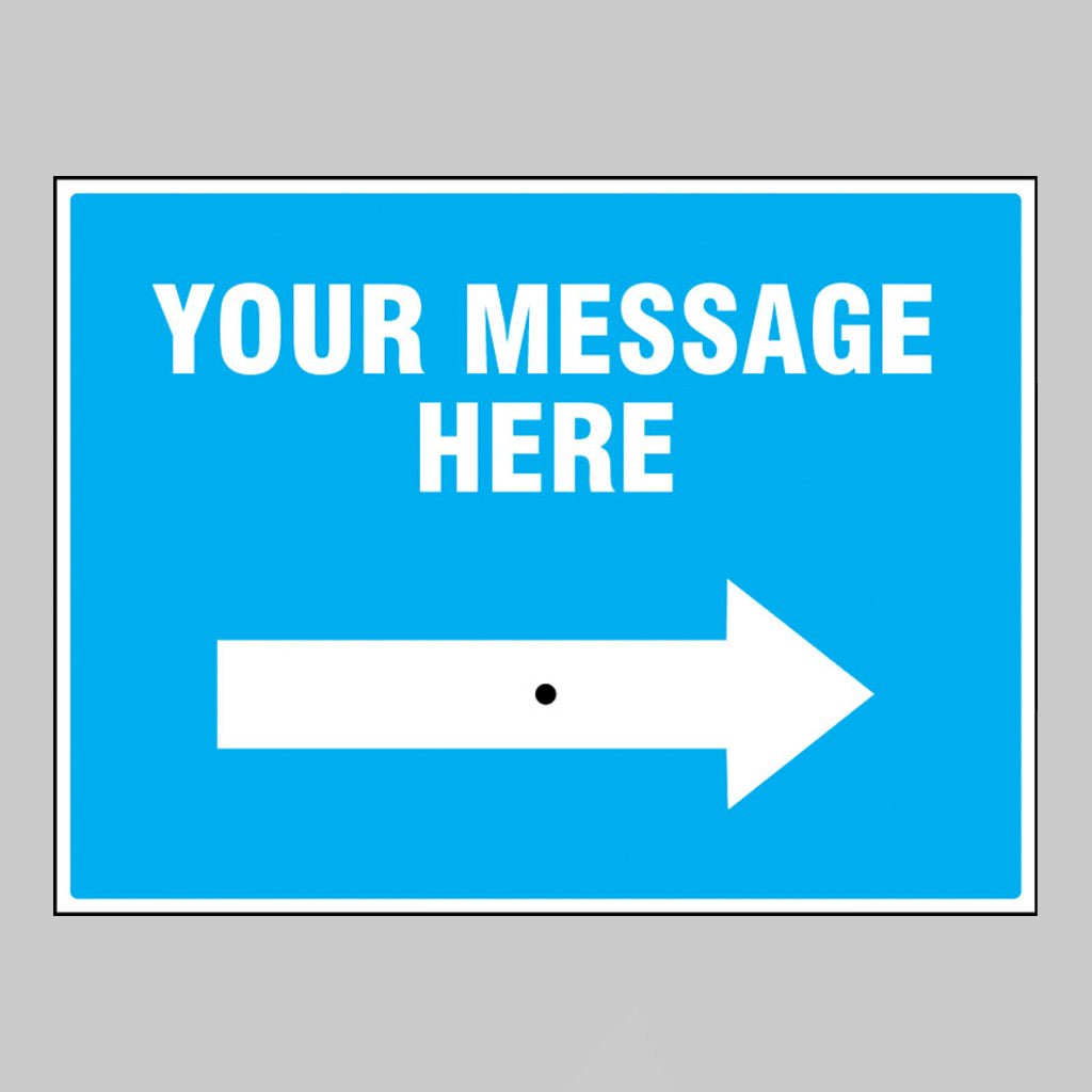 Design Your Own With Reversible Arrow 600 x 450mm Rigid PVC Sign With Wing Nut And Arrow - Ready Set SuppliedDesign Your Own With Reversible Arrow 600 x 450mm Rigid PVC Sign With Wing Nut And Arrow57687