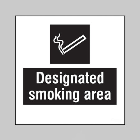 Designated Smoking Area, Builder Signs 400 x 400mm - Ready Set SuppliedDesignated Smoking Area, Builder Signs 400 x 400mm55741
