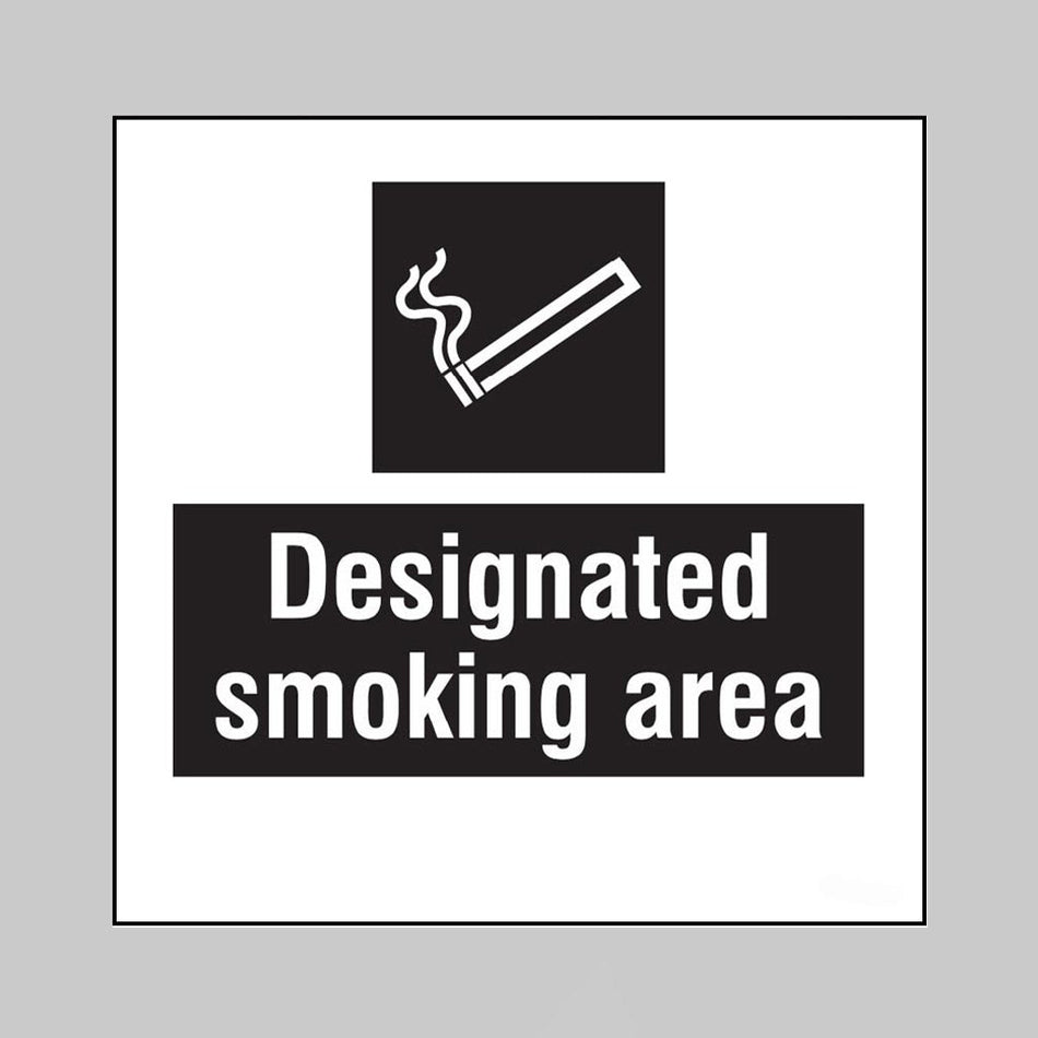 Designated Smoking Area, Builder Signs 400 x 400mm - Ready Set SuppliedDesignated Smoking Area, Builder Signs 400 x 400mm55741