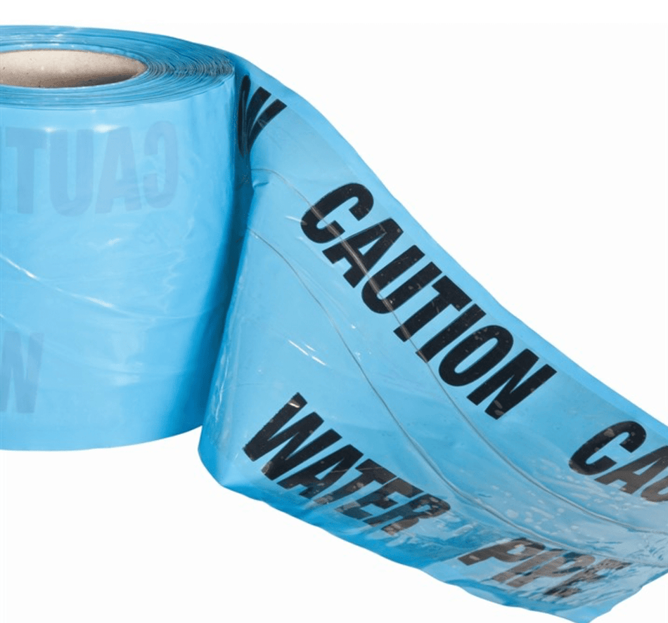 Detectable Underground Water Pipe Warning Tape 150mm x 100m - Ready Set SuppliedDetectable Underground Water Pipe Warning Tape 150mm x 100m