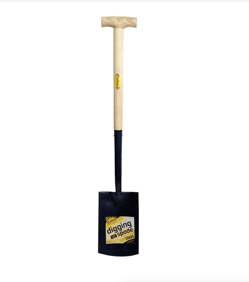 DIGGING SPADE WOODEN T HANDLE - Ready Set SuppliedDIGGING SPADE WOODEN T HANDLE100